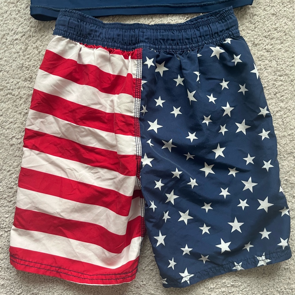 OshKosh B'gosh Patriotic Swim Trunk & Rash-guard Set - Picture 6 of 6
